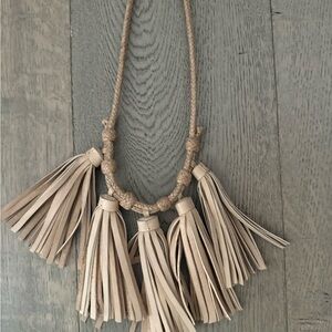Leather statement necklace